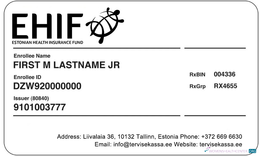 Download Estonia health insurance card Photoshop template